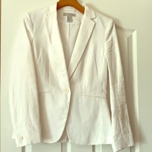 White linen blazer